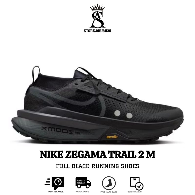 Sepatu N.K Zegama Trail 2 Running Shoes Full Black