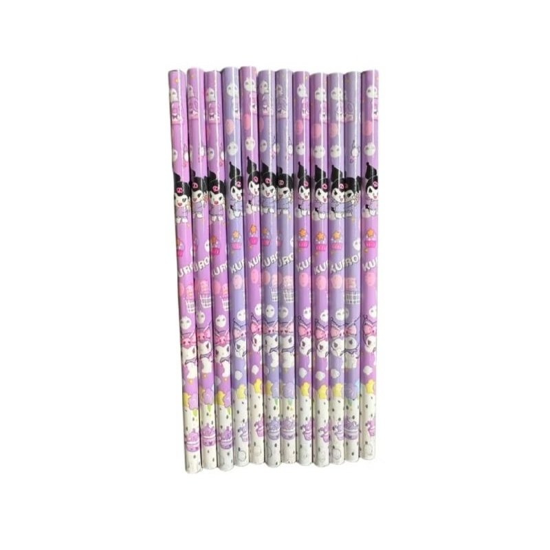 

Pensil Kayu 2B Karakter 1 Pack isi 12pcs ( 1 Lusin) Pensil Spidermen Doraemon unicorn hellokitty kuromi lucu Warna Warni