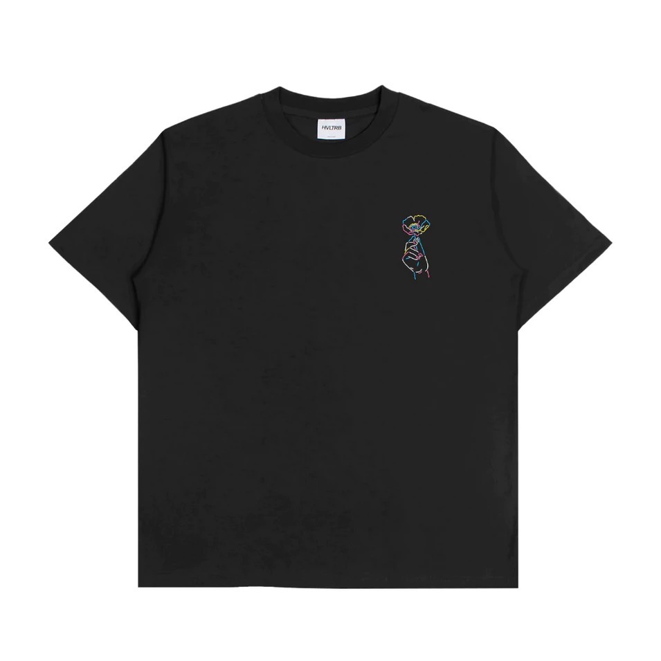 Baju Kaos Pria Distro Heuvel Tribe T-Shirt Fleur Black Kaos Pria Kaos Distro Cowok
