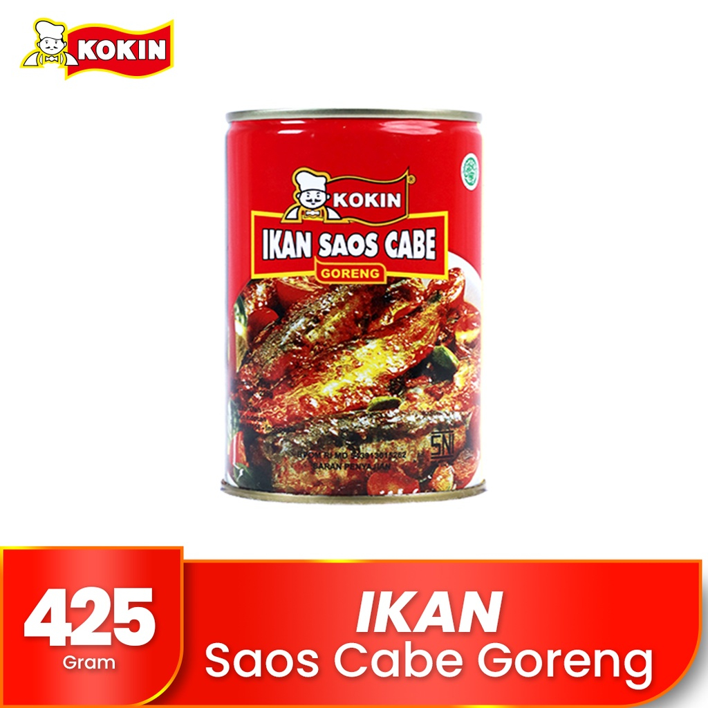 

Ikan Sarden Kaleng Saus Cabe Makanan Instan Siap Saji Halal 425 gr - Kokin