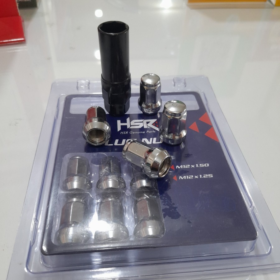 Mur Roda Racing Drat 1,5 Chrome Baut Roda/Mur Roda Heptagon Warna Chrome Bisa Ayla Agya Vios City In