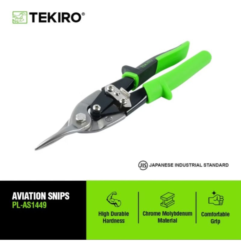 TEKIRO gunting BAJA RINGAN 10 INCH gunting SENG 10inch kanal C gunting plat aluminium aviation snips