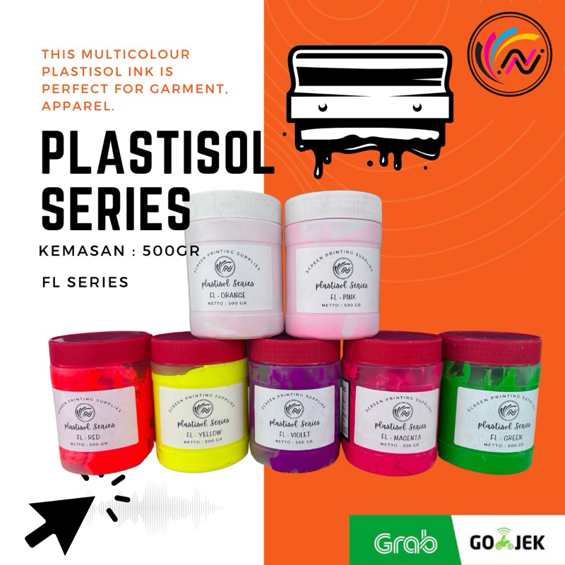 

500GR Plastisol Ink FL Series Pigment Sablon Basis Minyak