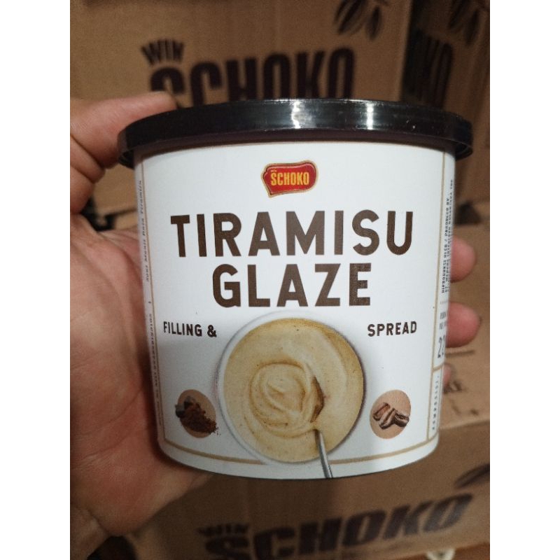 

Schoko Tiramisu Glaze 220 gram / Filling & Spread/ selai dan olesan