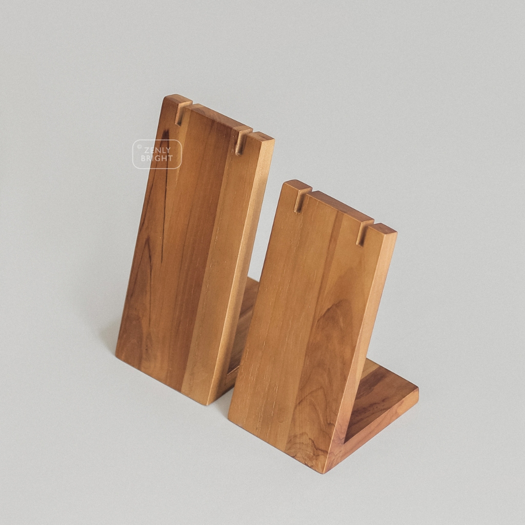 Display Kalung Kayu Jati | Wooden Necklace Holder | Rak Display Kalung Kayu
