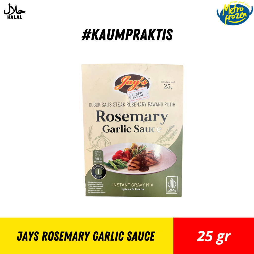 

JAY'S Rosemary Garlic Sauce 25gr //bubuk saus steak rosemary bawang putih