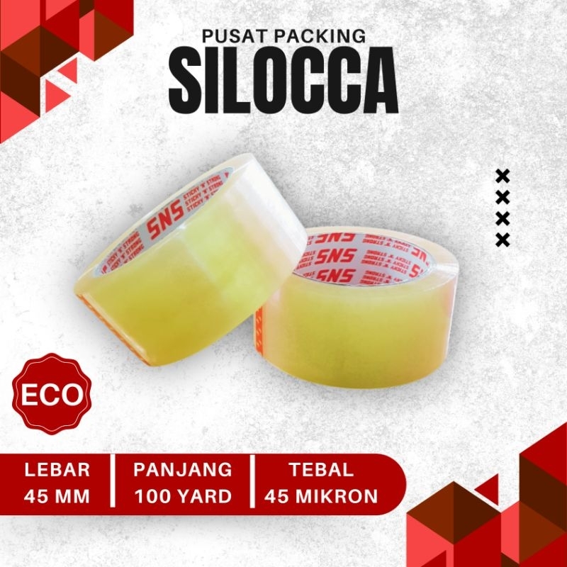 

LAKBAN BENING/COKELAT 100 YARD ECO X 45 MM SNS KUALITAS TERBAIK/SELOTIP/ISOLASI/SOLASI/TAPE
