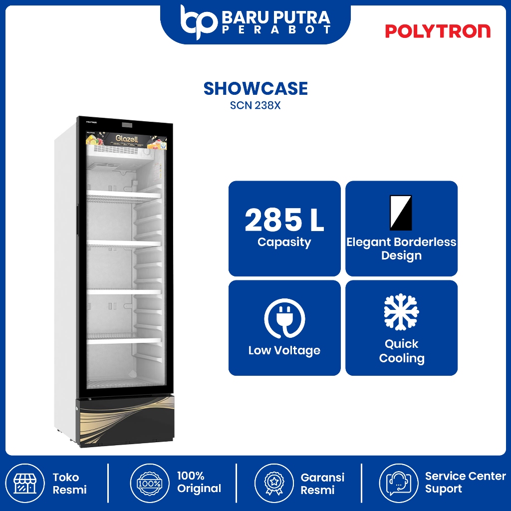 POLYTRON Showcase Glazell 280 Liter SCN 238X