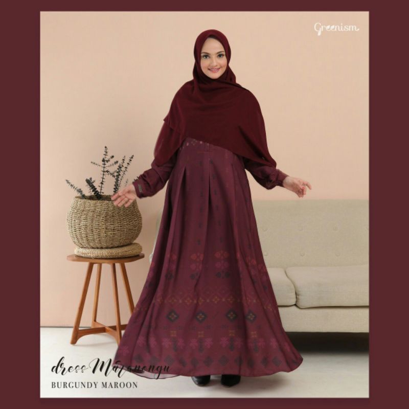 MARANONGU DRESS BY GREENISM | GAMIS SARIMBIT MARANONGU GREENISM