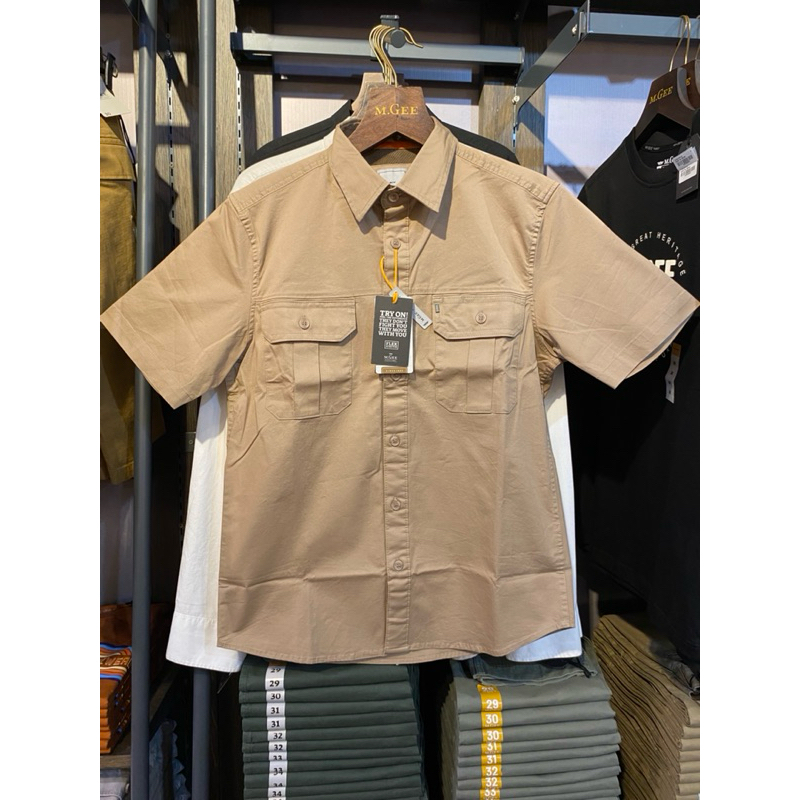MGEE KEMEJA OUTDOOR LENGAN PENDEK PRIA ORIGINAL TUDOR C003 KHAKY