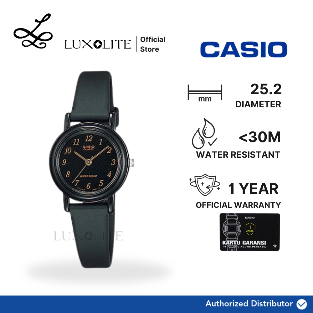 [Luxolite] CASIO Jam Tangan Wanita Analog LQ-139AMV-1LDF/LQ-139AMV-1L/LQ-139AMV-1 Black Resin Strap