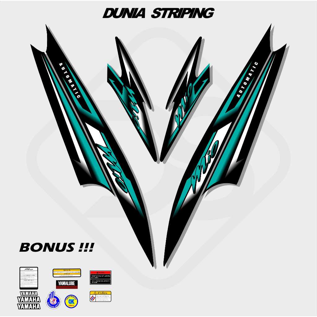STRIPING MIO SPORTY GRAPISH CUSTOM / STICKER MIO SMILE / STIKER URBAN / AMORE / ZR / MX / GARNIS / L