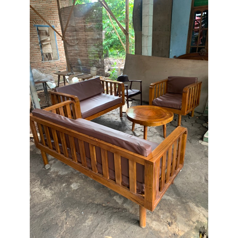 Sofa ruang tamu / set sofa ruang tamu / set kursi sofa ruang tamu kayu jati / set ruang tamu kayu Ja