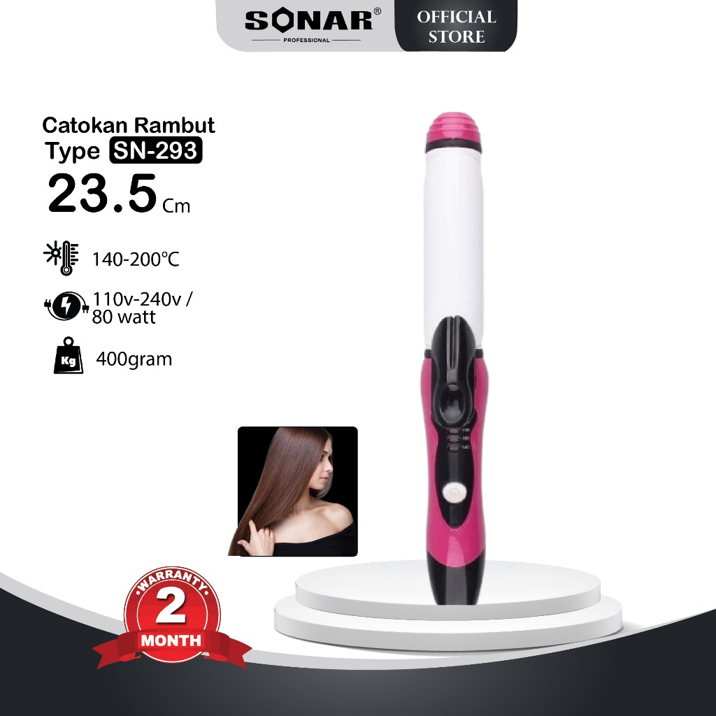 Sonar SN-293 Catokan Straight 2in1 Catok Rambut Lurus dan Curly
