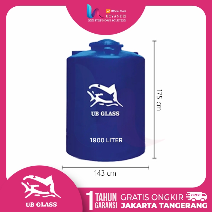 Tangki Air UB Glass TP 2000 Toren Tandon Plastik