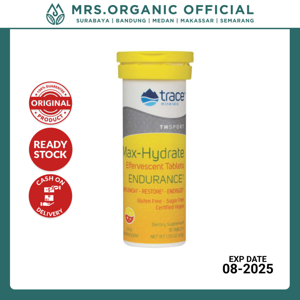 

Trace Mineral Max-Hydrate Endurance 8 Tube Display Citrus Flavor 8 Tubes