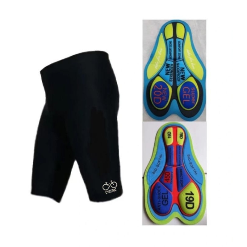 celana sepeda pendek gel road bike cycling pant celana gowes pria wanita jumbo padding gel