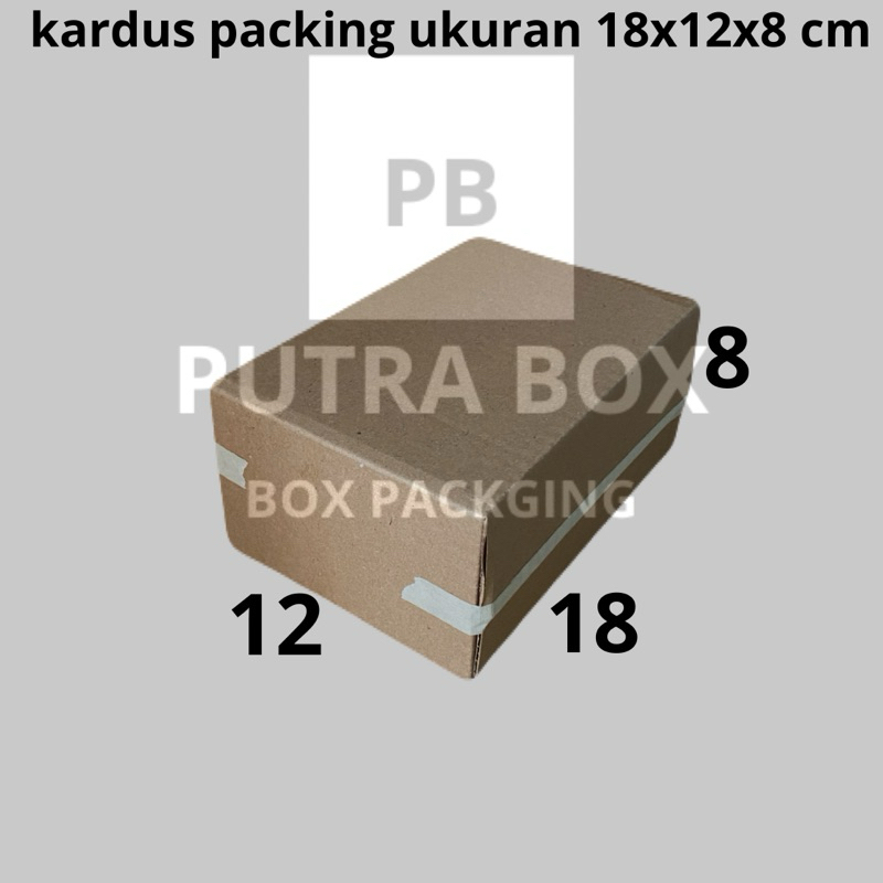 

Kardus packing ukuran 18x12x8 cm