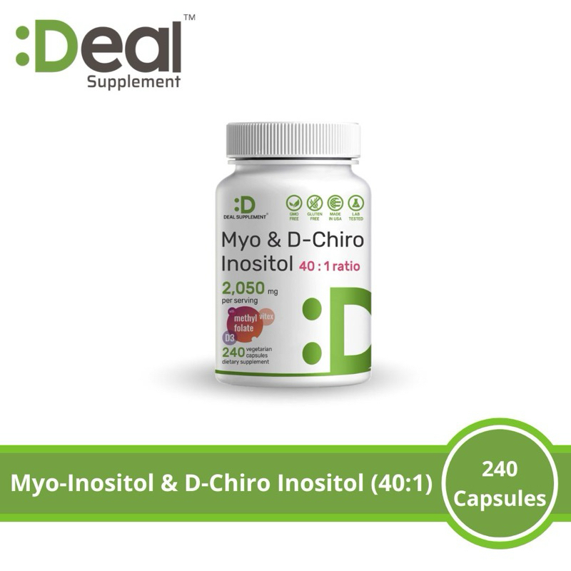 Deal Supplement Myo-Inositol & D-Chiro Inositol - 240 Vegetarian Capsules