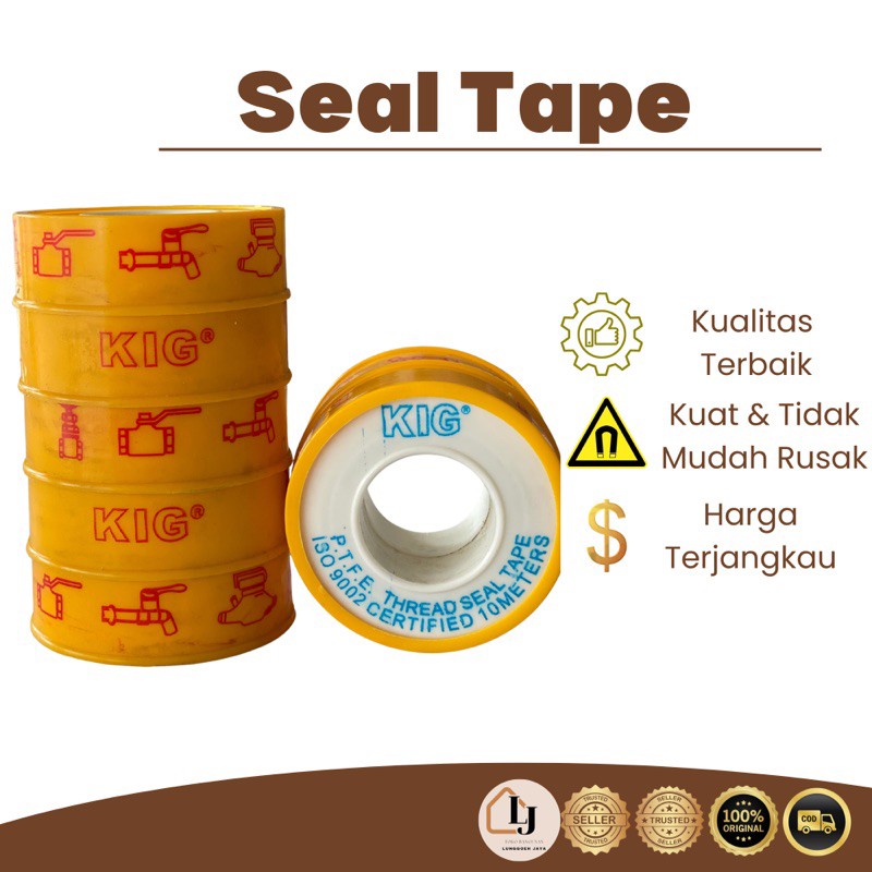 KIG | Seal Tape | 10 Meter | High Quality | ATS SEAL TAPE AIR | SELTIP | SEALTAPE | ISOLASI AIR