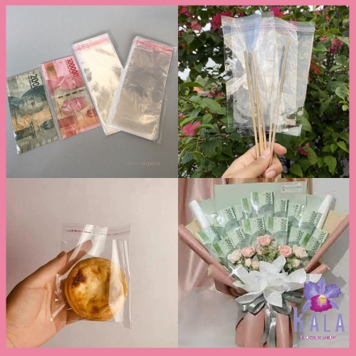 

Plastik Uang Money Bucket OPP Bag Seal Transparant Plastic Ziplock Bag Plastik buket Bunga kb1004