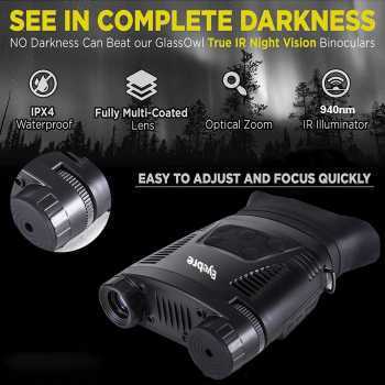 Teropong Malam Hari Teropong Binocular Night Vision Infrared Recorder IPX4