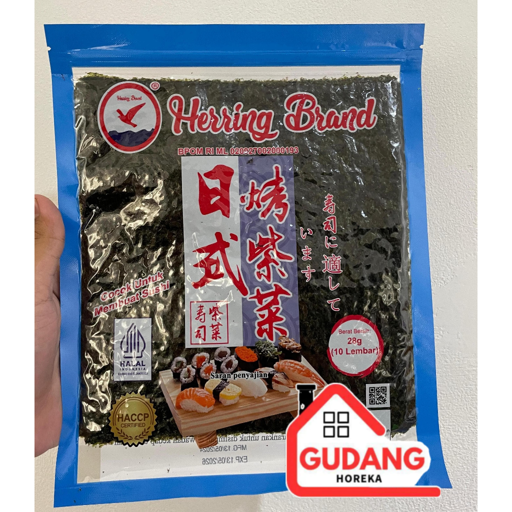 

QH NORI 50 LEMBAR YAKI SUSHI (HALAL) / NORI 50 SHEETS RUMPUT LAUT PANGGANG ROASTED - TOKINORI