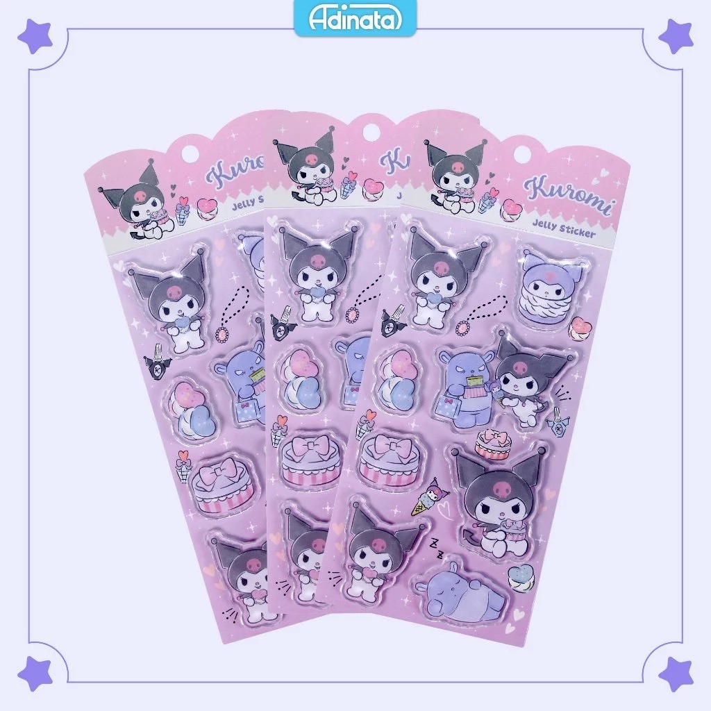 

Kuromi Jelly Embossed Stickers 2432-6140 - Adinata / Sticker