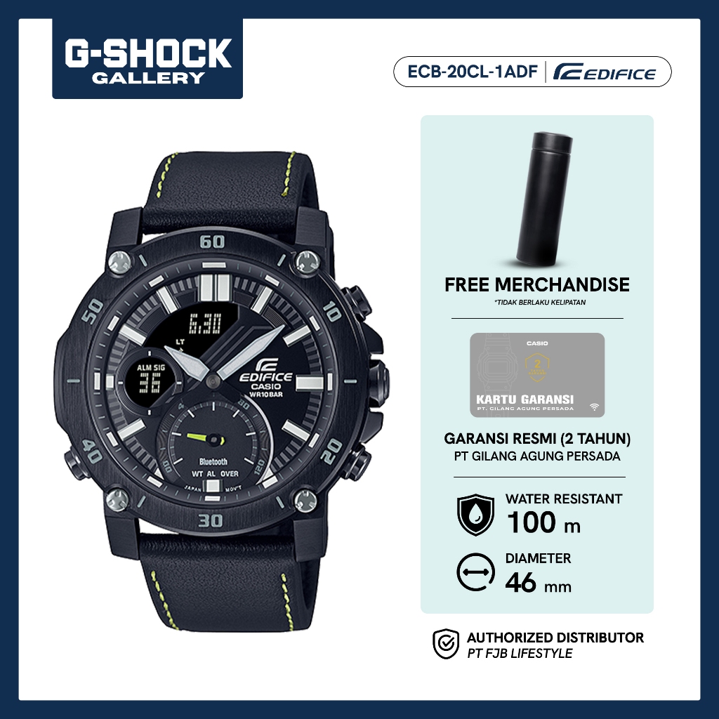 Casio Edifice Jam Tangan Original ECB-20CL-1ADF