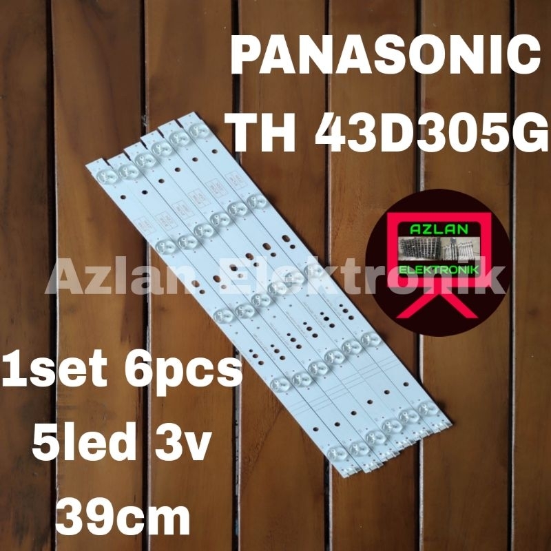 BACKLUGHT LED TV PANASONIC 43" TH 43D305G LAMPU BL 43D 6BTG 5LED 3V