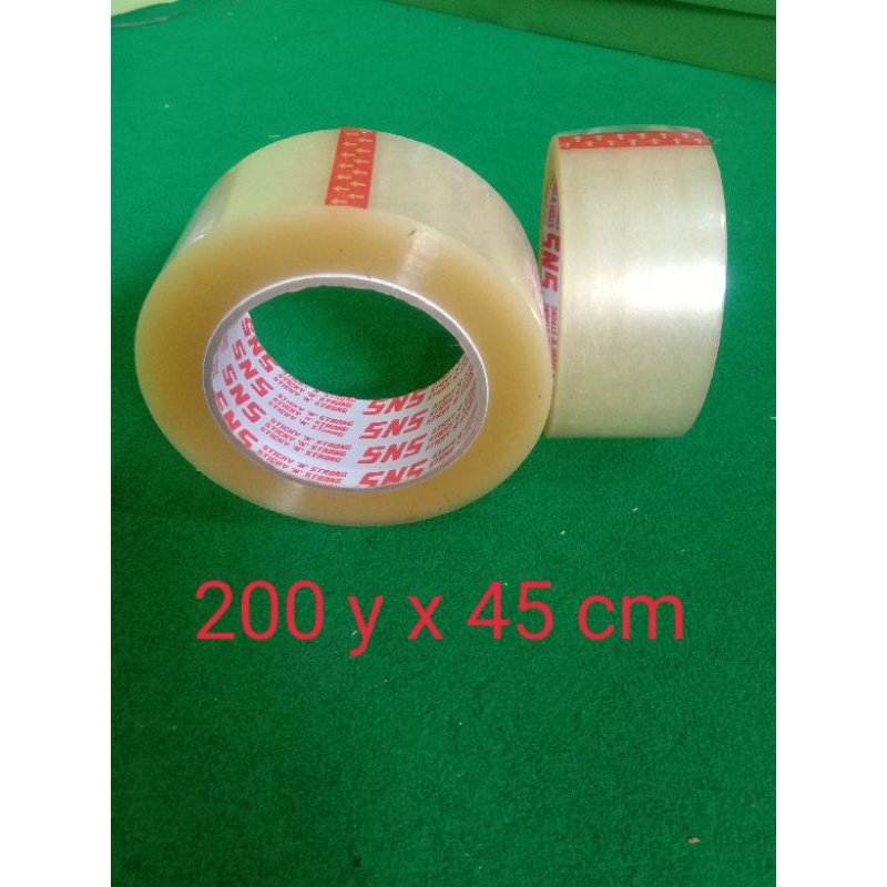 

Lakban bening 200 yard x 45 mm SNS Sticky N Strong 1 pc