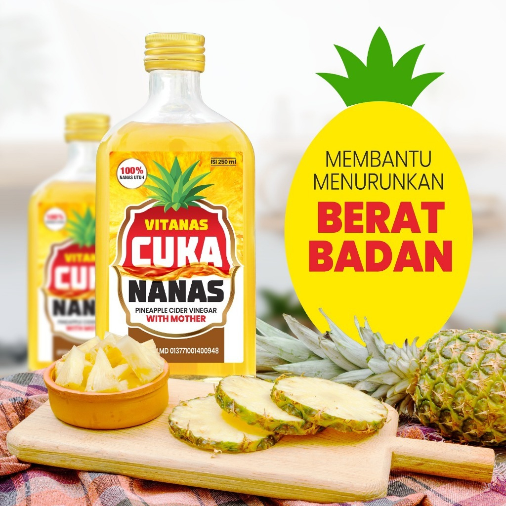 

Cuka Nanas VITANAS 250 ml Cukananas pineapple cider vinegar with the mother