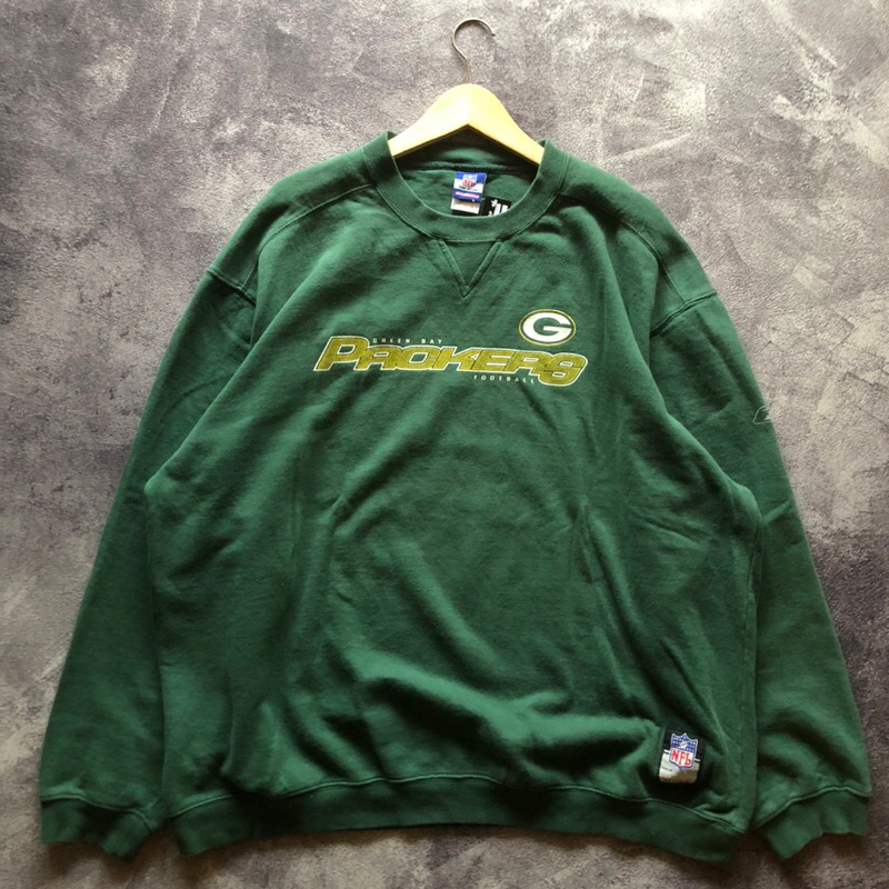 Crewneck NFL PACKERS Second Big Size JUMBO Size XL Oversize(XXL muat),crewneck R*eb*ook X NFL PACKER
