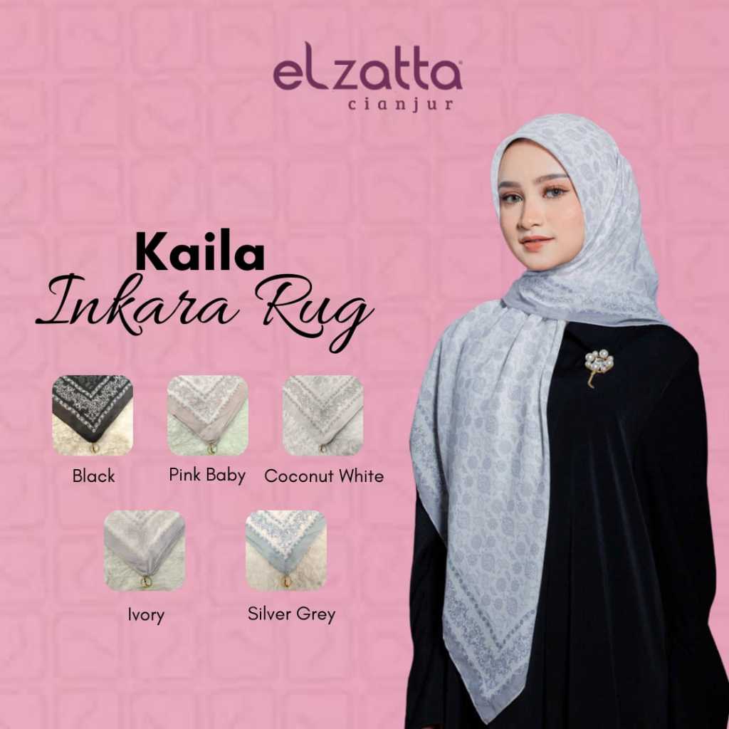 ELZATTA DAUKY HIJAB SEGI EMPAT KAILA ANKARA RUG KERUDUNG ELZATTA BAHAN VOAL JILBAB ELZATTA SEGI EMPA
