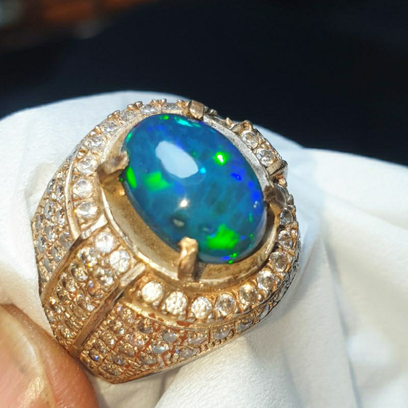 batu kalimaya black opal top jarong honeycomb