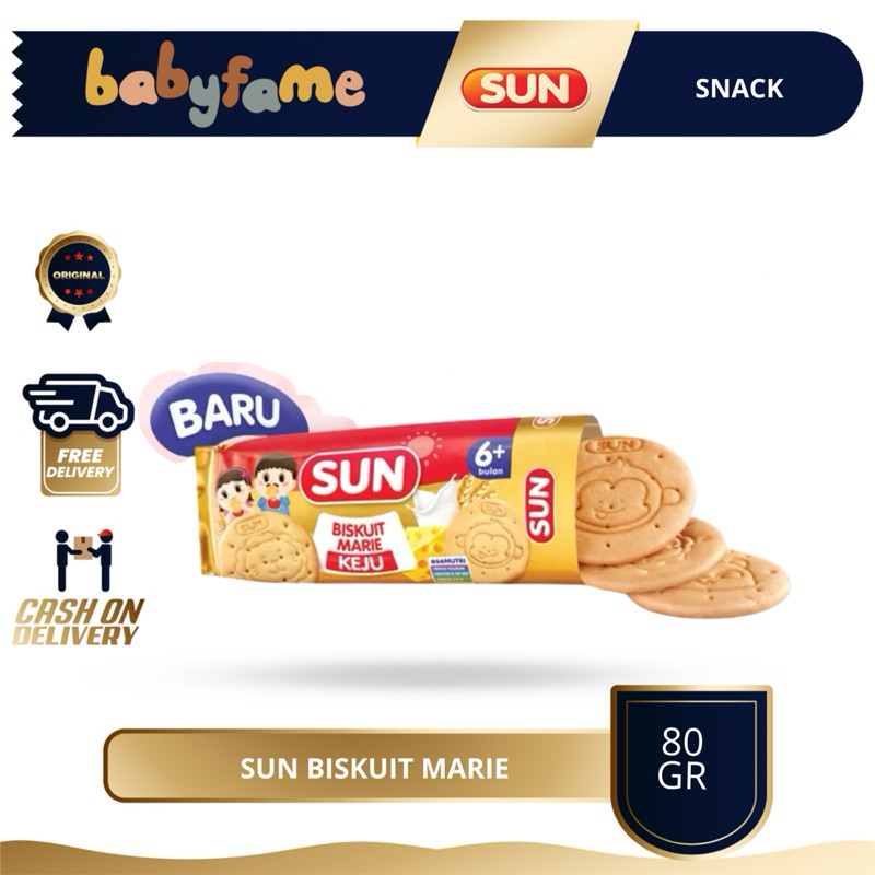 SUN BISKUIT MARIE | 80 GR | SNACK MPASI