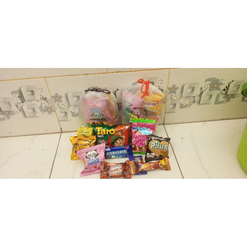 

Hampers Snack ultah Anak Pouch Serut JH/ Bingkisan Snack ultah anak