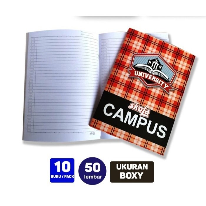 

Promo Buku Tulis Campus SKOLA 50 Lembar (1 Pack isi 10 Buku)