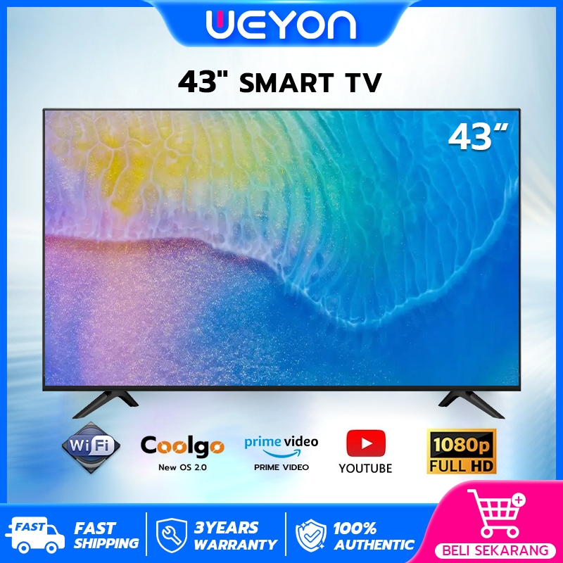 WEYON TV 32/43 Inch Smart TV 32/43 inch Digital TV LED FHD Youtube-Wifi-Web Browser