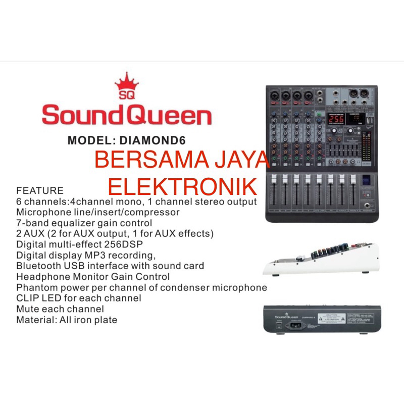 Mixer Audio Soundqueen Diamond 6 Channel