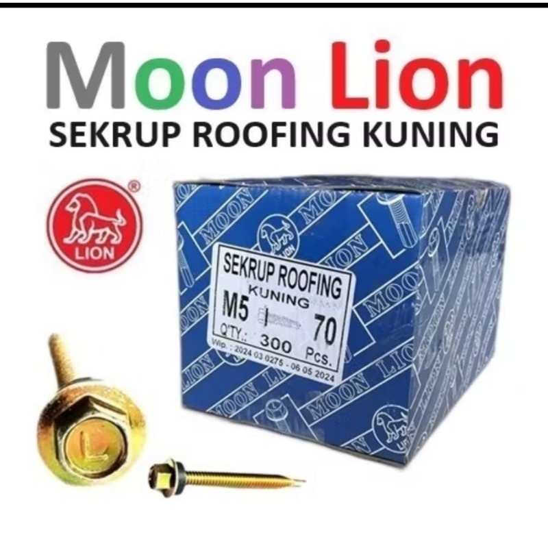 300 PCS 1 Kotak Baut Driling Roofing Moon Lion box 3cm / 5 cm / 7 cm