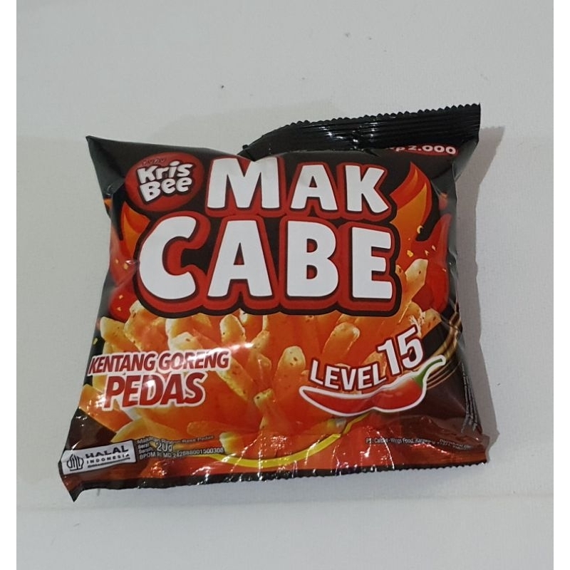 

Kris Bee Mak Cabe Level 15 Kentang Goreng Pedas 20gr per 5 bungkus