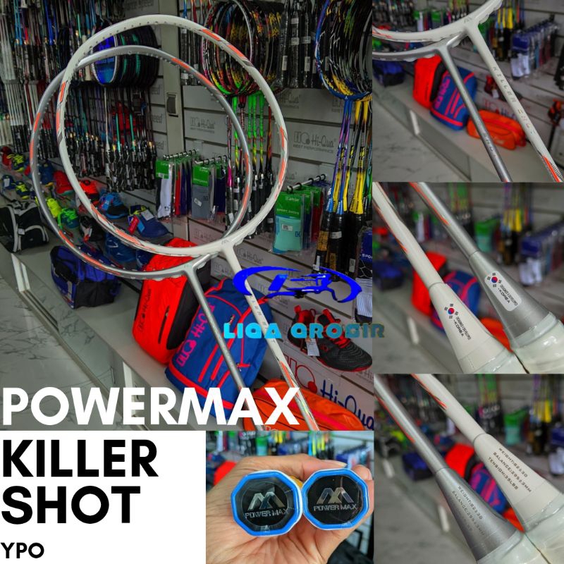 RAKET BADMINTON POWERMAX KILLER SHOT ORIGINAL RAKET MURAH BERKUALITAS RAKET 35 LBS