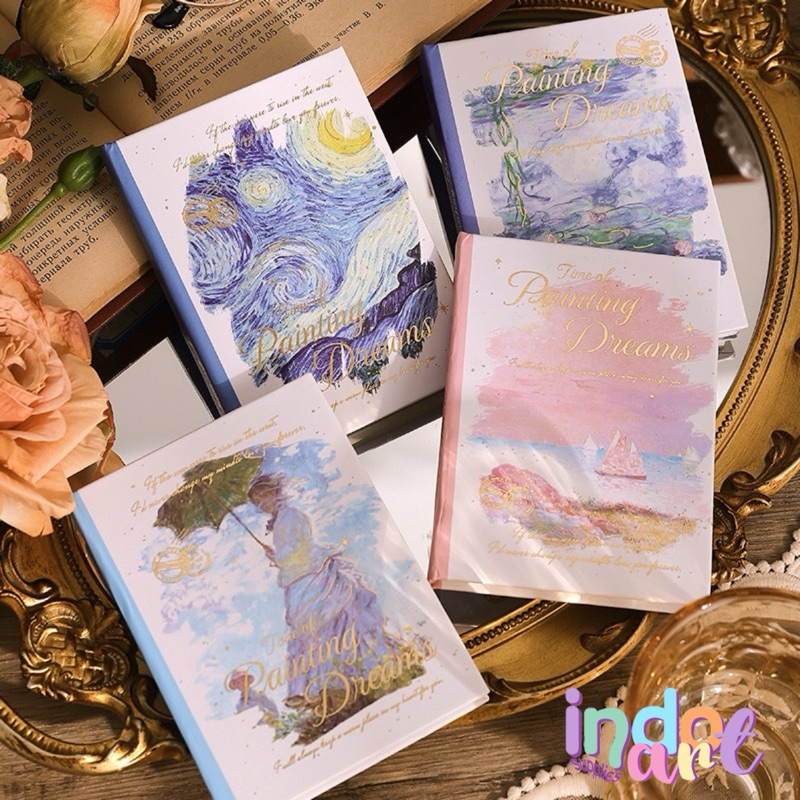 

(IAS) NoteBook Van Gogh Buku Mini Catatan Diary Daily Planner Binder Book Starry Night