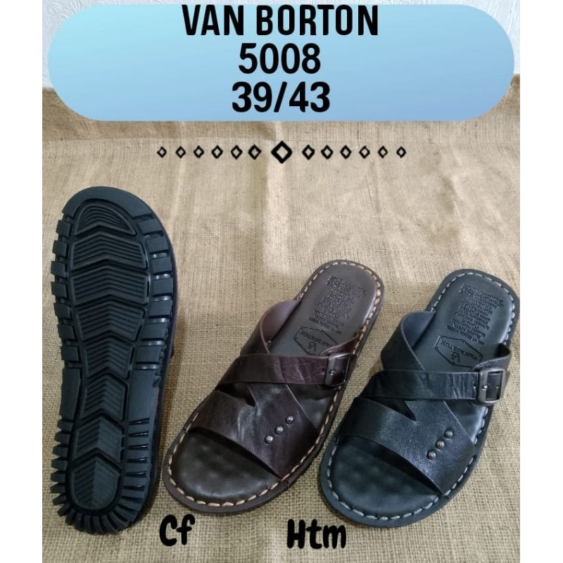 SANDAL KULIT VAN BORTON PRIA 5008