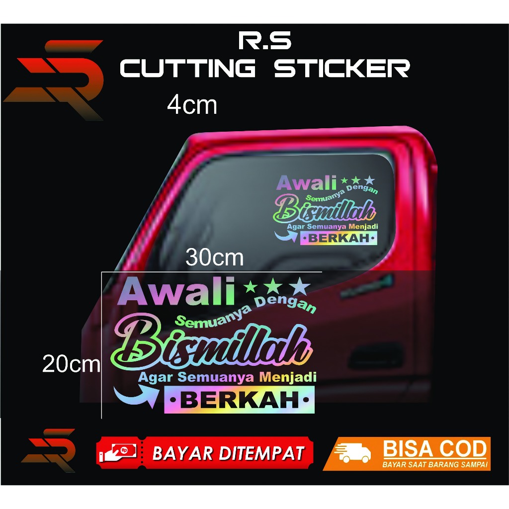 Cutting Stiker Kaca Truk Mobil Canter Pick up L300 Body Depan Samping Belakang