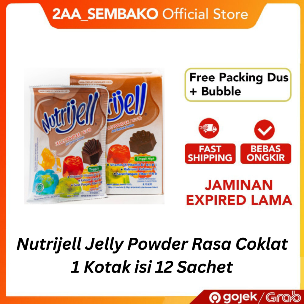 

Nutrijell Jelly Powder Instant Rasa Coklat 1 Kotak isi 12 Sachet