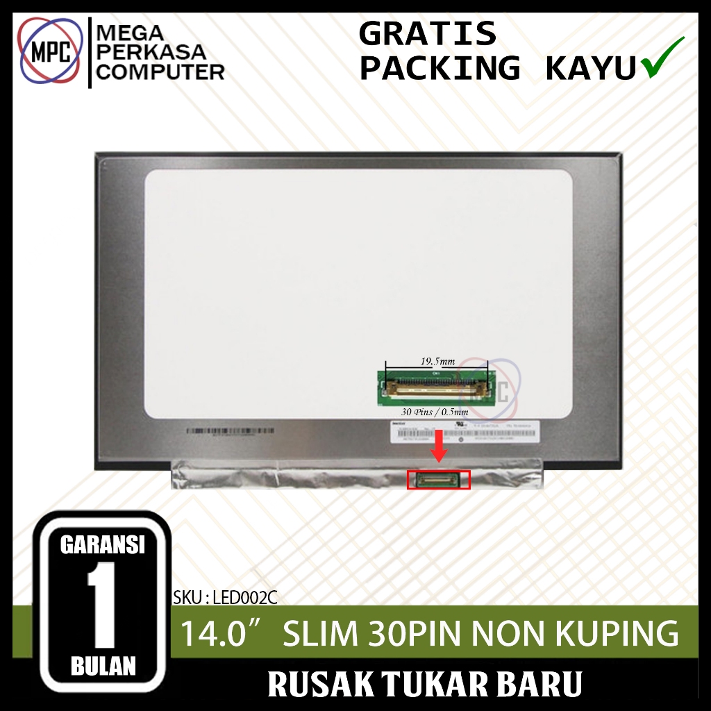 LED LCD Laptop Acer Aspire 5 A514-52 A514-52G A514-53 A514-53G A514-54 A514-54G 14 SLIM 30 pin Non B