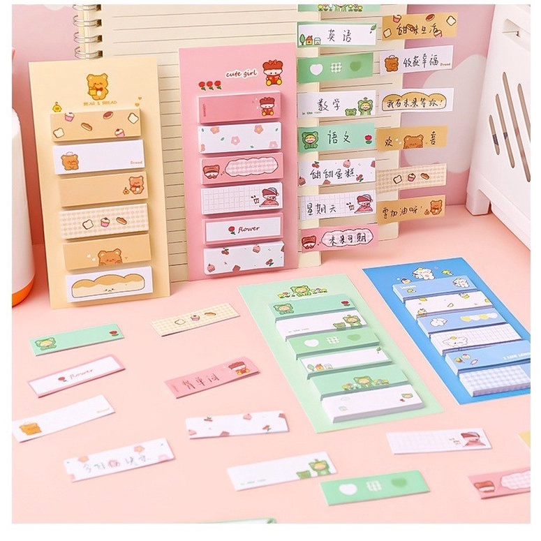 

8vKirim Sekarang PEMBATAS H57 BUKU STICKY NOTES LABEL HELLO MEOW BERUANG LUCU MEMO MINI L35