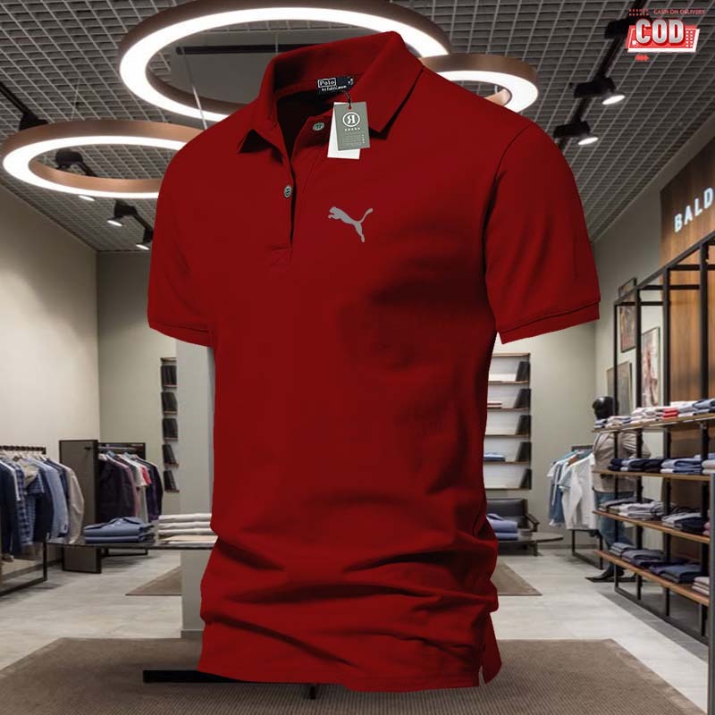 Kaos Polo Pria Kerah / Polo shirt Pria OP090 Logo Kiri Silver / Kaos Kerah Seragam